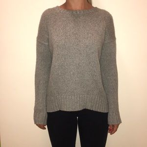 Grey cozy J Crew sweater, great for fall !